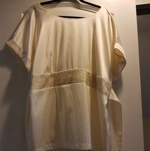 Lane Bryant tie back top with beaded detail